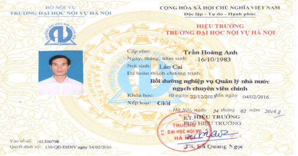 LỚP QUẢN LÝ NHÀ NƯỚC NGẠCH CHUYÊN VIÊN