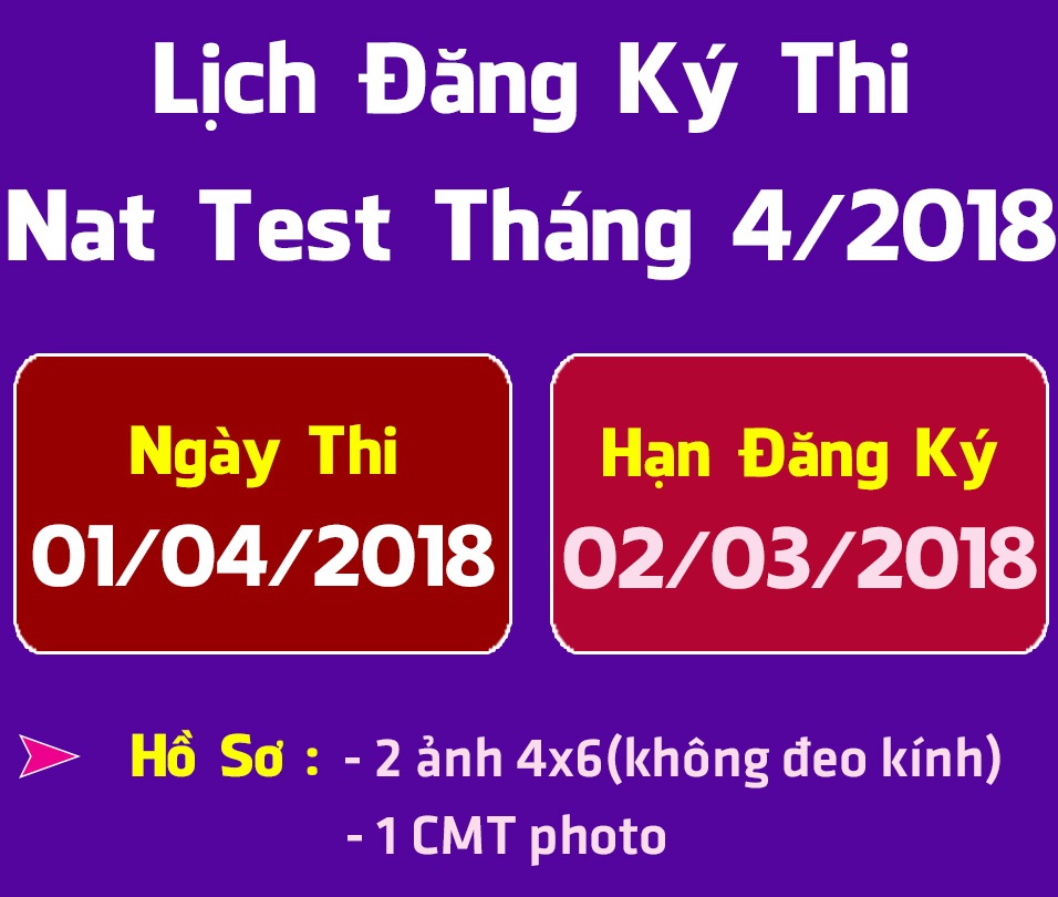 LỊCH THI CHỨNG CHỈ TIẾNG NHẬT NATTEST